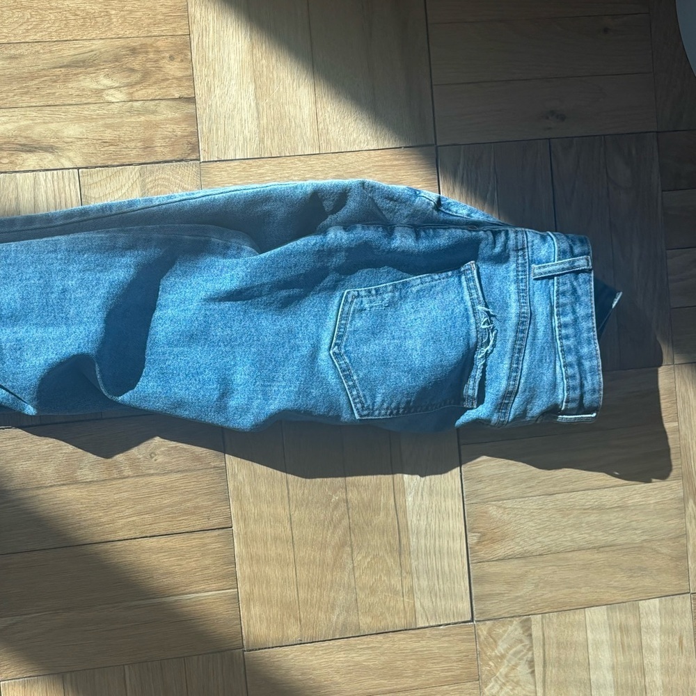 Stylish Blue Straight Leg Women's Jeans - Picture 4 of 4